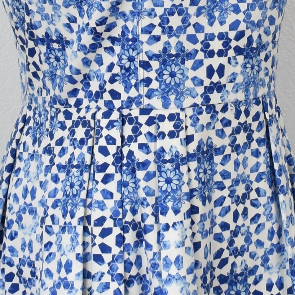 Calvin Klein Fit and Flare Mosaic Floral Dress - 2 - Picture 9 of 10